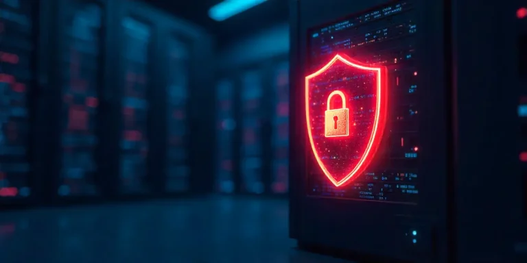 cadeado em um ambiente de servidores para ilustrar texto sobre a anpd