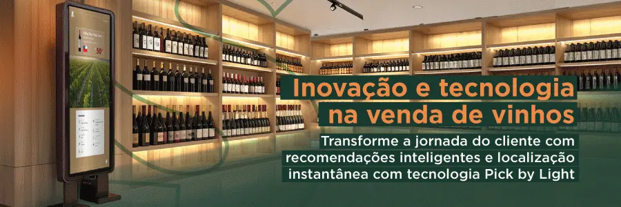 imagem de uma adega de supermercado para ilustrar texto sobre banner da campanha de sommelier digital
