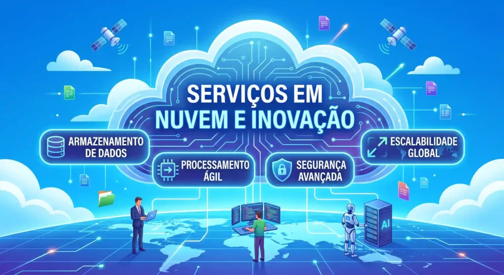 imagem de nuvem para ilustrar texto sobre computa&ccedil;&atilde;o em nuvem