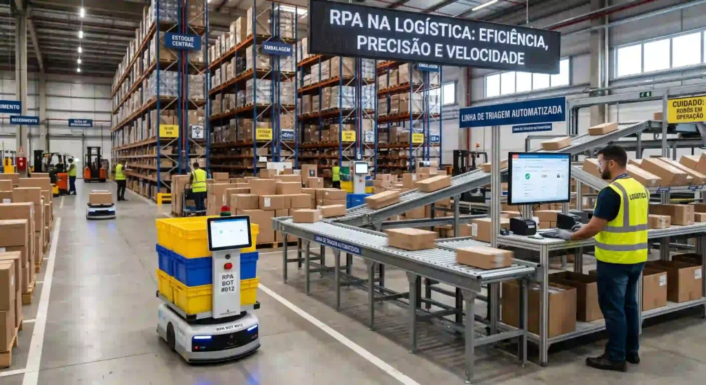 chão de fábrica para ilustrar texto sobre RPA na logística