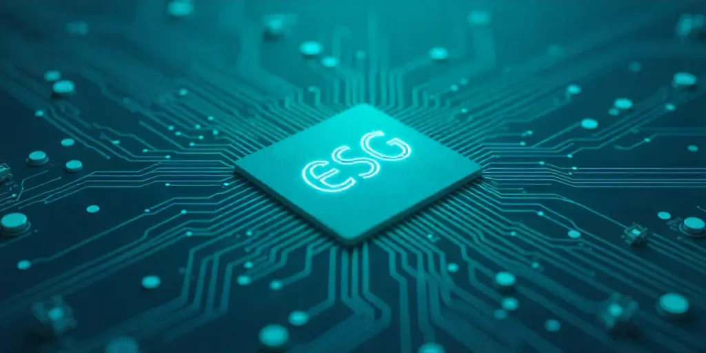 placa de computador com a sigla ESG escrita