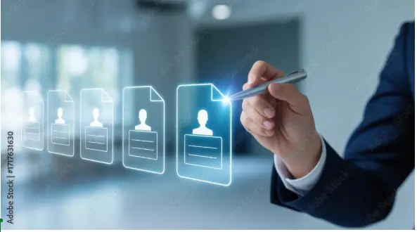 executivo selecionando currículos para iustrar texto sobre outsourcing digital