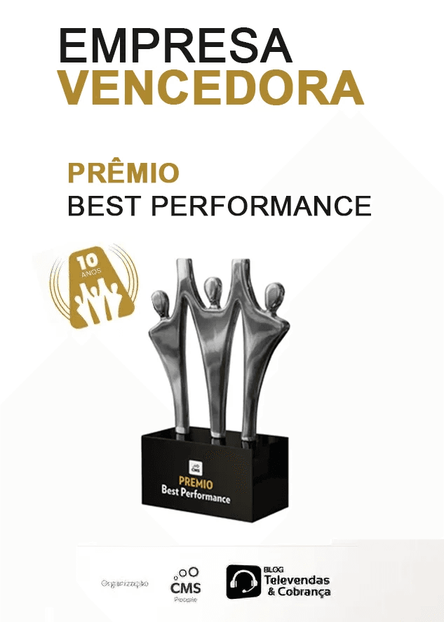 imagem do prêmio best performance conquistado pela Selbetti Customer Experience