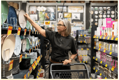 mulher fazendo compra em mercado para ilustrar texto sobre cross selling