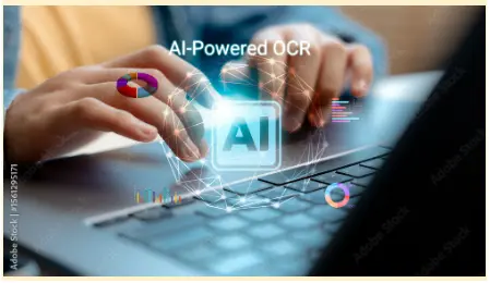 pessoa digitando em teclado e o texto AI aparecendo pra ilustrar texto sobre atendimento automatizado