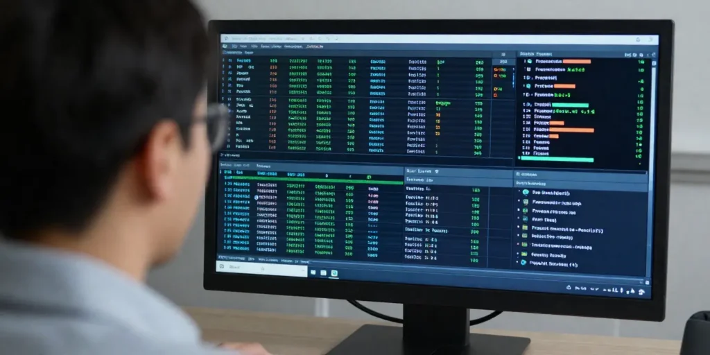 pessoa olhando um dashboard para ilustrar texto sobre governança de processos