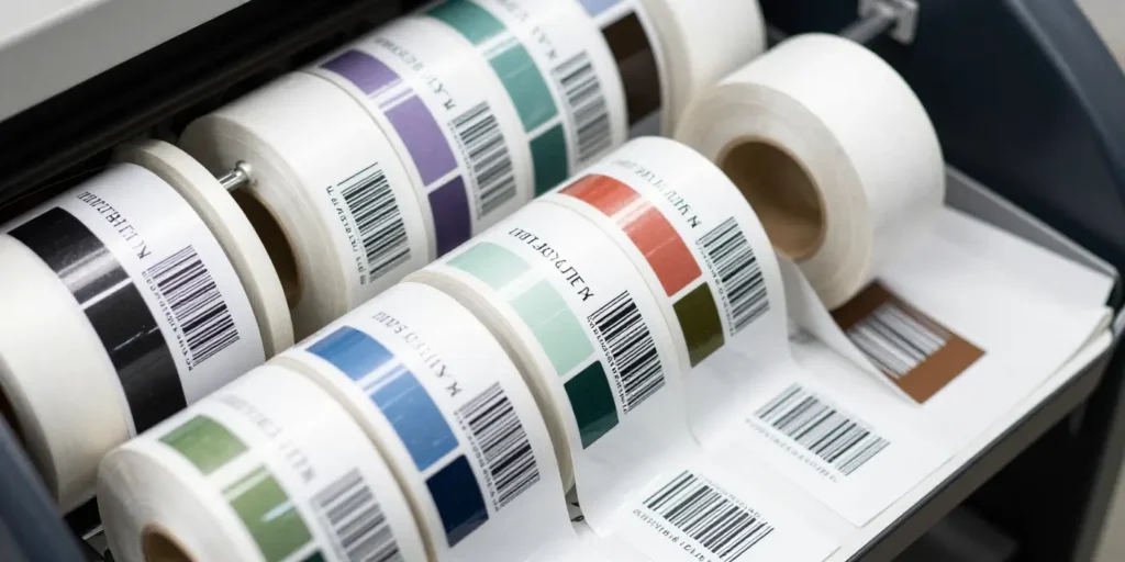 etiquetas industrial em processo de impressão para ilustrar texto sobre impressão em massa na logística