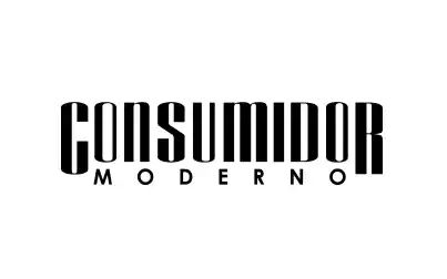 Logo do portal Consumidor Moderno, que publicou matéria sobre etiquetas eletrônicas como canal de comunicação no varejo.