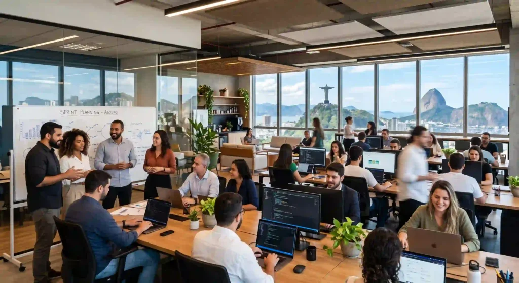 ambiente corporativo para ilustrar texto sobre crescimento da empresa