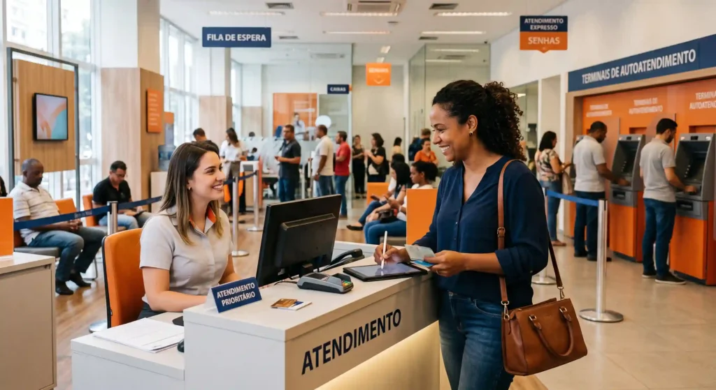 cliente em banco para ilustrar texto sobre recomendação para gestão de riscos operacionais