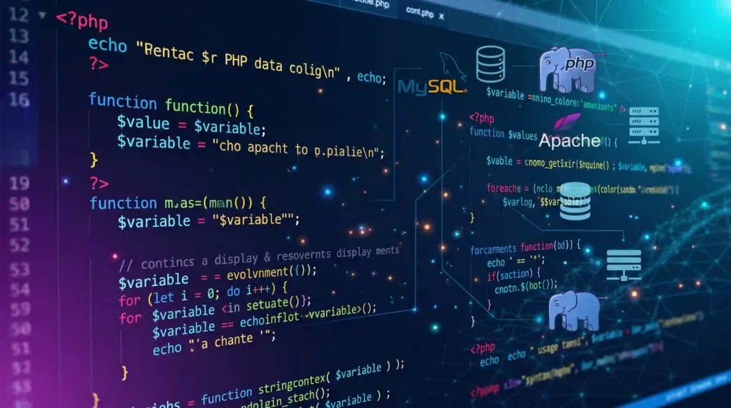 imagem de um código php para ilustrar texto de falha no php