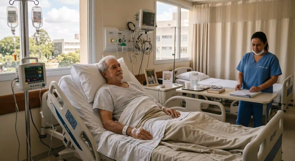 paciente em hospital para ilustrar o texto sobre segurança do paciente